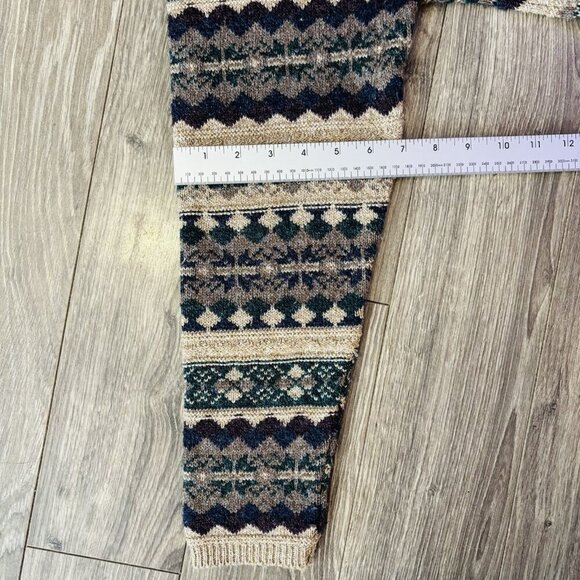 Vintage Ilanco Fair Isle Sweater Womens Small Purple Green Knit Pullover Jumper - Picture 11 of 16